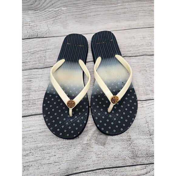 Tory Burch Sandals Flip Flops Multicolor Size EU 37 Or 6.5 US - Picture 1 of 4